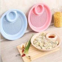 Kitchen Dual-Layer Wheat Straw Disc Tool With Mini Spices Dish Fruit Bowl Dumplings Dish Tableware