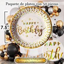 Plates - Hb Blanco Confeti Oro - View 3