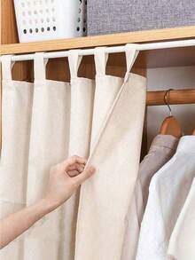 1/2 peças de varão telescópico multifuncional sem furos, fácil instalação, adequado para varão de cortina de banheiro, varão de roupa de varanda, varão para pendurar roupas de guarda-roupa, varão de cortina de porta/janela, suporte para varão de cortina, acessórios de banheiro, armazenamento de quarto, organização doméstica, camiseta branca feminina, calça preta feminina, roupas de inverno femininas, vestido - Branco - Ver 7