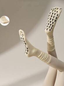 New Cute Five Finger Socks, Mid Length Yoga Socks, Anti Slip Five Finger Socks, Pilates Specific Sports Toe Stacking Socks - Multicolor - View 12