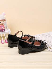 1 Pair Versatile Bow Decor Girl's Campus Style Comfortable Student Shoes, Suitable For Spring And Autumn - Black - View 6