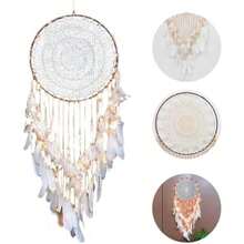 Mebix TRD Atrapasueños Colgante con Plumas Y Luz Grande 40cm | Decoración Pared y Adorno para el Hogar en Cuarto, recámara, habitación(default) - Multicolor - Ver 3