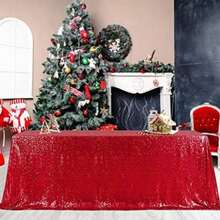 Popular Black Sequin tablecloth On ! Sequin Shimmer Tablecloth 50x80 by B-COOL(396.2 x 228.6 cm (Rectangular) Rojo -) - Multicolor - Ver 2