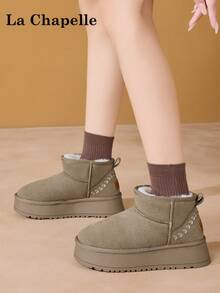 1 pereche La Chapelle Pantofi sport pentru femei cu talpă moale, pantofi sport cu toc jos și talpă plată, eleganți, cu talpă moale, potriviți pentru studenți, fotografii de absolvire, ghete din piele cu talpă joasă pentru femei - LA-1030 Kaki - Vizualizare 7