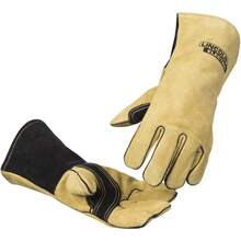 Guantes de Soldadura MIG/Stick de Uso Pesado| Resistente al calor y durabilidad| XL| K4082-XL. - Negro/Bronceado - Ver 8