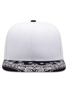 2025 Nouveau chapeau à bord plat simple et , chapeau imprimé cachemire, chapeau de planche à roulettes, chapeau hip hop personnalisé créatif pour la rue et la vie quotidienne, chapeau de sport pour l'ombre, casquette de baseball décontractée unisexe