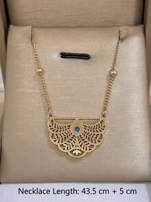 1件精美花朵吊坠项链，女士优雅不锈钢链项链，日常及派对饰品，圣诞节、情人节、母亲节礼物 - 彩色 - 查看 6