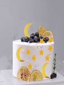 Hot Festival Cake Decoration Plate, Moon And Star Party Birthday Cake, Dessert Table Cake Plate - Gold - View 2