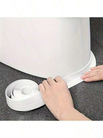 1 rollo de tiras de calafateo a prueba de agua y moho para inodoro, cinta autoadhesiva de sellado para cocina y baño para evitar la humedad, tiras decorativas de calafateo para lavabo