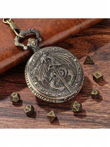 3pcs Dragon Pattern Metal Mini Polyhedral Dice Set With Watch Box - Perfect For (D&D) Tabletop RPG, (MTG), Personalized Christmas Gift For Boyfriend, Creative Gifts For Men, Teens - Multicolor - View 13