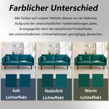 Adjustable 2-In-1 Sofa Bed – Two-Seater With Velvet Upholstery, Folding Armrests And A Sleeping Function, Ideal For Small Spaces - Teal Blue - View 7