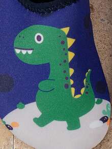 儿童/幼儿卡通印花速干沙滩/水鞋，新款软底训练水袜，夏季适用 - 寶藍色 - 查看 7