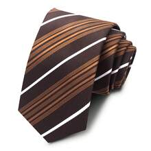 1 pieza Corbata retro marrón de 8CM, adecuada para reuniones de negocios de hombres, novio de boda, fiestas y ocasiones formales - colores mezclados - Ver 9