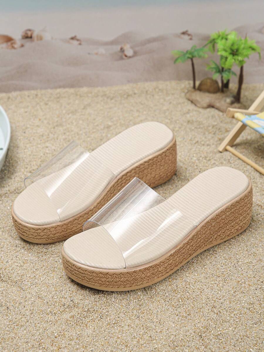 1 đôi dép xăng đan mùa hè cho bé gái, kiểu dáng tối giản thời trang, thích hợp cho kỳ nghỉ biển. - Trong sáng - Xem 1