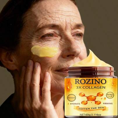 60克瞬效紧致烟酰胺面霜，三重胶原蛋白保湿滋养，减少皱纹、色斑、鱼尾纹等衰老迹象，快速提拉紧致面部肌肤，抗皱面霜，清爽不油腻，修护紧致肌肤