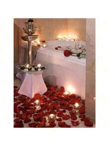 2000pcs Artificial Red Rose Petals,Romantic Handmade Flowers,Suitable For Wedding Party Room Layout Home Decoration,Birthday Decoration,Table Centerpieces,Bedroom Decoration,Room Decoration,Bathroom Decoration,Valentine's Day Gift,Graduation Decoration, Valentine's Day Decoration