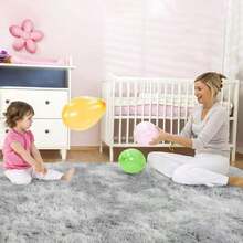 Calore - Alfombra Salon Grandes Shaggy Antideslizante Super Suave Pelo Largo Fluffy Alfombra Adecuado para la Decoración de Salas de Estar y Dormitorios Alfombras (, )(Gris Blanco 250x300CM) - Multicolor - Ver 8