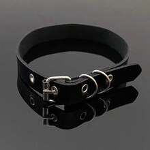 1 Piece Fashion Harajuku Dark Style Belt Buckle Necklace For Women Sweet Cool Spicy Girl Choker Collar Personality Hip Hop Simple Clavicle Chain - Vòng cổ da đen X3402 - Xem 4