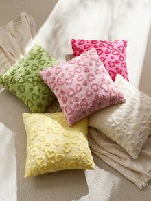 1个/2个情人节爱心压纹装饰枕套（不含枕芯），双面荷兰亚麻布面料，方形抱枕套，节日家居装饰枕，柔软天鹅绒面料，现代风格，适用于沙发、卧室、宿舍 - 黃色 - 查看 9