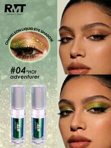 Romantic Beauty RMT: Liquid Eyeshadow With Pearl And Shimmer Effect, Brightens Eye Area, Long-Lasting And Smudge-Proof, Lightweight And Easy To Apply, Suitable For Daily And Party Makeup, Mother's Day Gift, Ideal For Mothers, Wives, Sisters, Girlfriends - Highlighter Eyeshadow - 04 - 查看 2