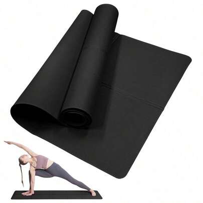 1PC 3/4/5mm Slip Training Mat Yoga Mat, Helps Improve Exercise Efficiency And Safety, Anti Slip And Wear-Resistant, Soft And Elastic, Easy To Clean And Store, Suitable For Gym Exercise And Home Sports, Indoor/Outdoor Activities, Suitable For Yogat