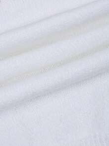 Apperloth A 罗纹针织毛衣，复古优雅撞色费尔岛提花图案，圆领长袖，弹力宽松基础款套头衫，商务休闲时尚舒适上衣，适合春秋季、音乐节、婚礼季等场合，白色 - 白色 - 查看 5