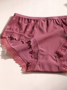 5 PCS Women's Sexy Lace Splicing Triangle Panties Low Waist Seamless Briefs Ice Silk Comfortable Sports Underwear Lingerie