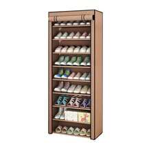 2025-Scarpiera a 9 Ripiani in Tessuto non Tessuto, Scarpiera, Organizer, Armadio, Casa, Accessori, Scarpiera a Ripiani Multiuso, Scarpiera Modulare in Tessuto. - Brun - Voir 3