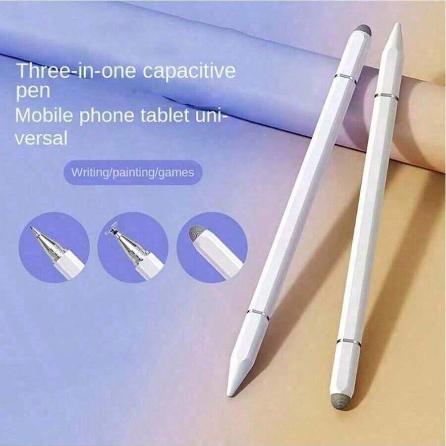 3-In-1 Capacitive Stylus Pen, Universal For Smartphone, Tablet, Drawing, Writing, Fine Tip Capacitive Pen Gifts For Mother, Family, Friends, Birthday, Holiday - Multicolor - View 1