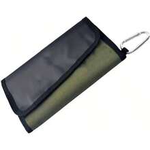 Portable Fishing Lure Multi - layer Storage Bag with, 6 Plastic Sleeves, Waterproof Soft Bait Binder Rigs, Hooks, Sinkers Storage green - Verde - Ver 6