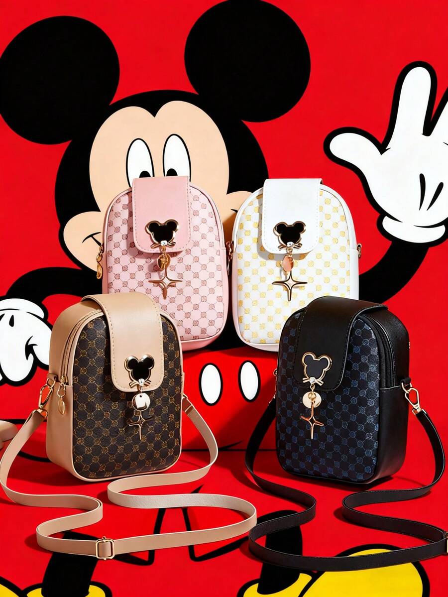 Classic Print Crossbody Bag, Exquisite & Versatile, Minimalist Phone Pouch, Casual Chic Storage Bag - Multicolor - View 1