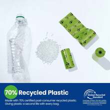 Pawview Stylish Dog Poop Bag Holder Set, 105 Lavender Scented Waste Bags, Extra Thick & Leak-Proof, Premium Material, Easy Pet Walking For Women & Pet Moms - 黑色 - 查看 6