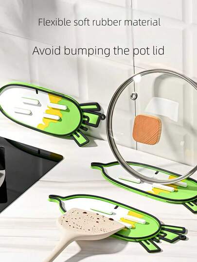 这款产品是一款耐热隔热垫，适用于家庭厨房。它可以用作杯垫、餐垫和隔热垫。它采用耐热防滑设计，并带有凹槽，方便在厨房台面上收纳物品。这款多功能垫集隔热垫和沥水垫的功能于一体，可爱的胡萝卜造型和凹槽设计使其成为厨房台面收纳的理想之选。它防滑、耐热且易于清洁。