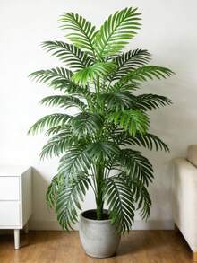 90-120cm Large Artificial Plant, Fake Palm Tree, Tropical Palm Leaves, Artificial Palm Plant, Tall Tree, Indoor Realistic Plastic Turtle Back Bamboo Leaves, Suitable For Home, Kitchen, Outdoor, Office Decor