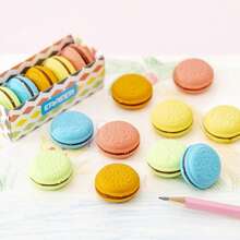 20/10/5 Pcs Macaron Cream Filled Erasers, Large Size Creative Erasers, Cute Design, Suitable For Students, Pencil Erasers, School Supplies, Office Supplies, Back To School Classroom Prizes - Multicolor - View 4
