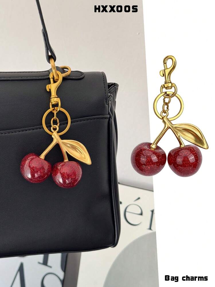 HXXOOS 1個 さくらのペンダント、新作大きなさくらのクリスタルペンダント、キーホルダーペンダント、輝くさくらのチャーム クリップ付き、バッグ用、光沢のあるレジンとメタルのアクセサリー、女性の財布、ハンドバッグ、リュックに適しています、若い女性、オフィスレディ、大学生、誕生日プレゼントに適しています - マルチカラー - 見る 11