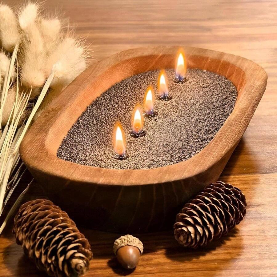 Vela de cera perfumada de pan de jengibre, aroma dulce especiado - Marrón - Ver 1