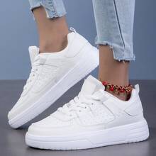 Women's Retro Mary Jane Sneakers Platform Cushioned Sole Casual Street Style Shoes - White - View 11