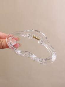 4pcs/1pc Women Delicate Shiny Plastic Cloud Design Hair Clips, 12cm/4.72in, Pink, Beige & Transparent Champagne Color, Elegant, Simple, Minimalist, Solid & Ombre, Suitable For Daily, Casual, Party, Commute, Vacation, Tie Hair, Ponytail, Bun, Face Washing, Makeup, Outfit Matching Hair Claws Claw Clips Hair Jaw Clip Hair Clamps Hair Clutch Hair Catcher Clip Fall Winter Hair Accessories For Women Summer Beach - Multicolor - View 10