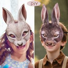 3 Styles Rabbit Masks, Suitable For Easter, Carnival, Cosplay, Stage Performance - Multicolor - View 3