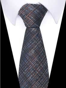1 pieza Corbata retro marrón de 8CM, adecuada para reuniones de negocios de hombres, novio de boda, fiestas y ocasiones formales - colores mezclados - Ver 17