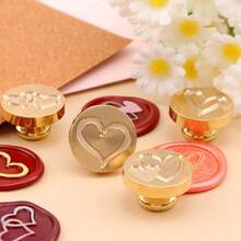 BAOFALI 1个心形/玫瑰/月亮/猫/谢谢/生日快乐图案火漆印章头（无柄）- 浪漫情人节火漆印章 - 婚礼请柬火漆印章 - 礼品包装火漆印章，情人节礼物