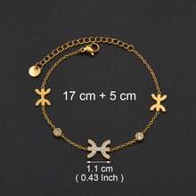 1pc African Berber Symbol Bracelet, Berber Kabyle Style, Amazigh Jewelry, Gold-Plated Moroccan Flag Bracelet Wristband - Multicolor - View 10
