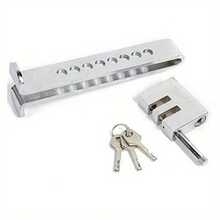 Car Anti-Theft Brake Clutch Lock, Car Security Protection Safety Tool, Automobile Hidden Brake Throttle Pedal Lock With 3 Keys - Silvery - View 4