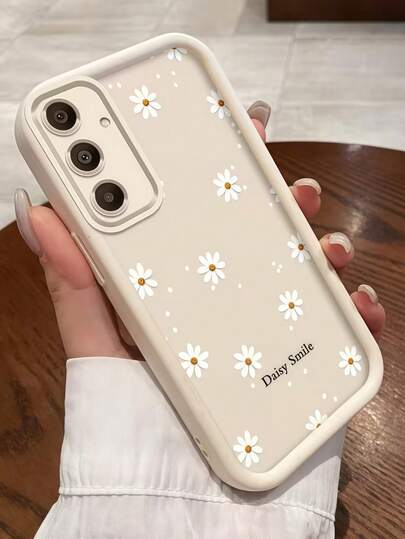 1pc Minimalist Creative Personalized High-End Cute Mobile Phone Case Compatible With Samsung S25Ultra/S25Plus/S25/S25FE/S24Ultra/S24Plus/S24/S24FE/S23Ultra/S23FE/S23/S23+/S22Ultra/S22/S22+/S21Ultra/S21FE/S21/S21+/S20Ultra/S20FE/S20/S20+/A73/A72/A55/A54/A53/A52, Compatible With Redmi Note 14 Pro+ 5G, P30, Compatible With Honor X6b, Compatible With OPPO A74, Compatible With Realme C53, Compatible With Realme Narzo N53, 2D Polka Dot Cute Chrysanthemum Eye Gradient Design,International Version, Not The Domestic Version
