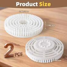 2 Pack Upgraded Steam Mop Replacement Brush Heads Compatible With Shark Steam And Scrub Mop S8201 S8001 S7201 S7001 Series Short Bristle Cleaning And Polishing Brush For Deep Clean Home Hard Floors - như hình ảnh - Xem 2