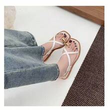 Sandalias de playa cómodas y ligeras con diseño romano casual para mujer - Blanco - Ver 4