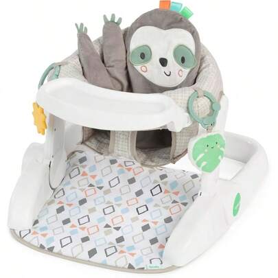 Prop Spot Learn-To-Sit Floor Seat For Baby Removable Tray 2 Linkable Toys Tummy Time Mat Unisex For Ages 4-12 Months - Loni