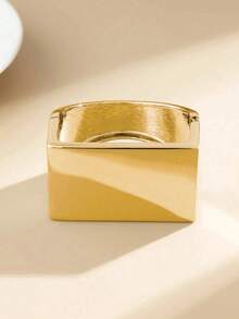 1pc Minimalist Geometric Semicircle Bangle, Elegant & Fashionable Wedding Party Women & Couples Versatile Plain Bracelet Gift - Vòng tay 2 - Xem 8