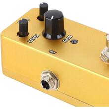 Pedal de Sonido de Guitarra Eléctrica Pedal de Efectos de Guitarra Eléctrica, Pedal de Efecto de bajo de Guitarra para Grabación deúsica Loopers y Samplers (Distorsión dorada) - 1 - Ver 7